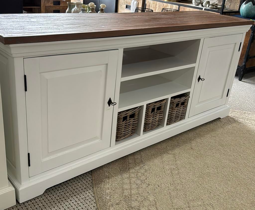 Tv-meubel Napoli, Huis en Inrichting, Kasten | Televisiemeubels, Nieuw, Minder dan 100 cm, 150 tot 200 cm, 25 tot 50 cm, Teakhout