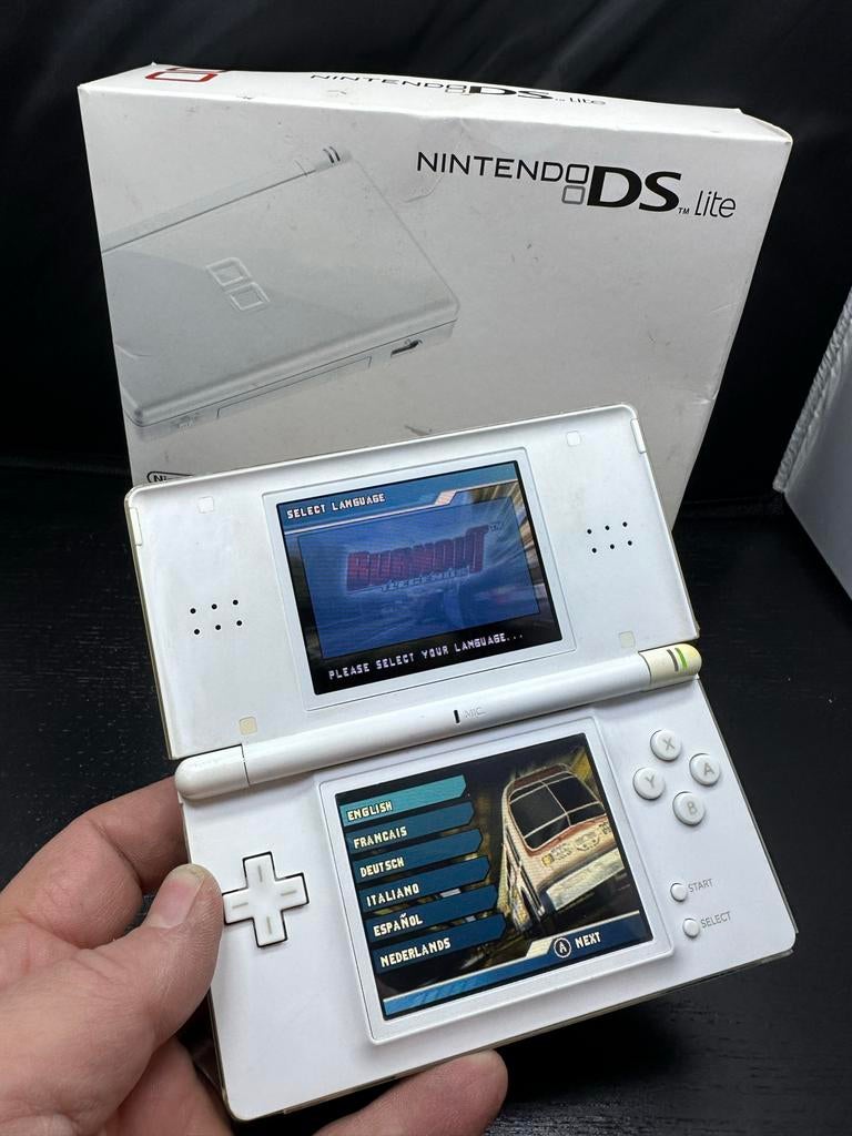 Nintendo DS Lite - Wit - Inclusief doos, Spelcomputers en Games, G, Wit, Ophalen of Verzenden, D
