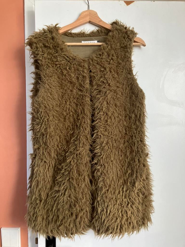 Mooi fluffy harig giletje kaki groen Sissy Boy, Ophalen of Verzenden, Zo goed als nieuw, Maat 34 (XS) of kleiner, Groen