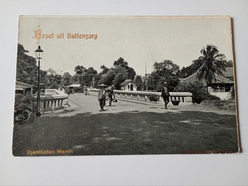 Nederlands Indië Buitenzorg Djembatan Merah 1911, Ophalen of Verzenden, Voor 1920, Gelopen, Buiten Europa