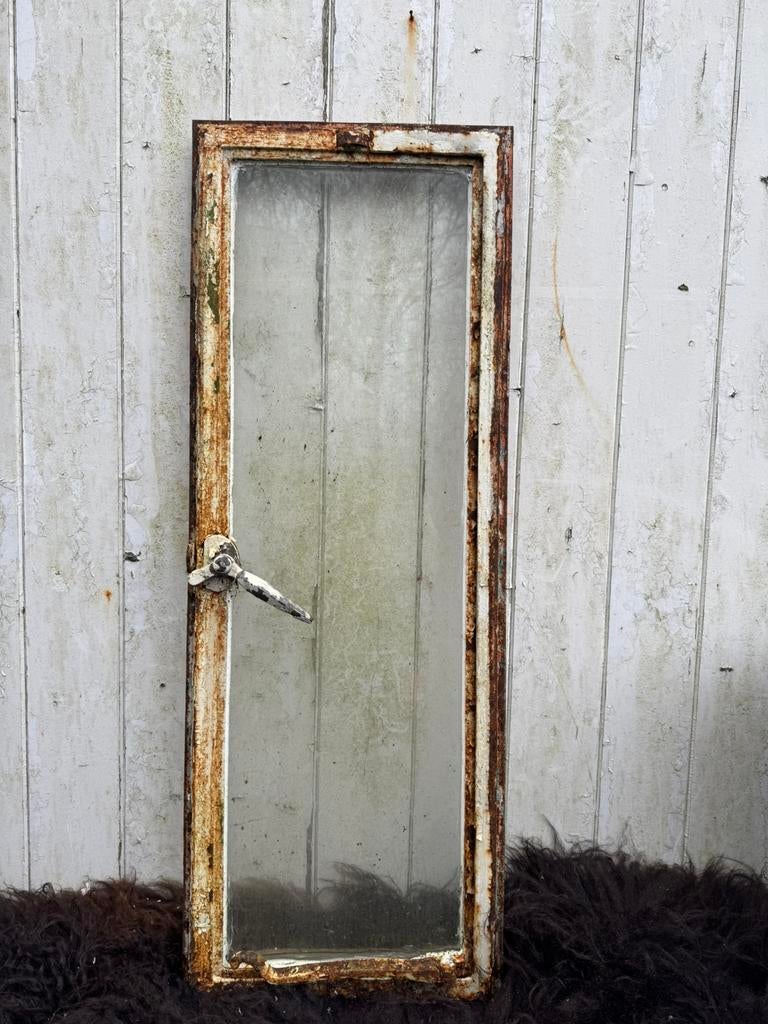 Oude smal gietijzer raam industrieel, Antiek en Kunst, Ophalen