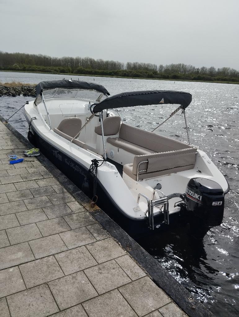 Oud huijzer 630 cabin sloep, Watersport en Boten, Sloepen, Gebruikt, Polyester, Ophalen