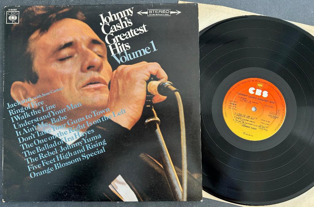 JOHNNY CASH - Greatest hits volume 1 ( LP; NMINT ), Cd's en Dvd's, Vinyl | Country en Western, Ophalen of Verzenden, Zo goed als nieuw