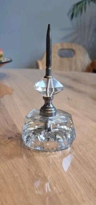 Antieke Wolhouder Facet Glas, Ophalen of Verzenden