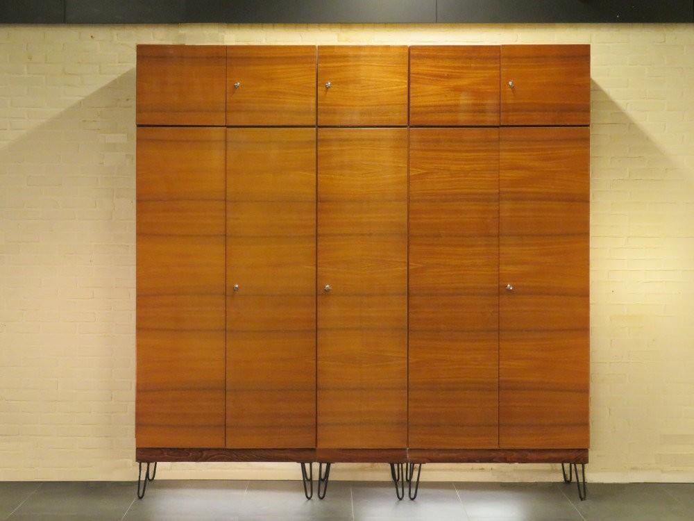 10-deurs 1960 Slaapkamer Kastenwand, strak midcentury design, Ophalen of Verzenden