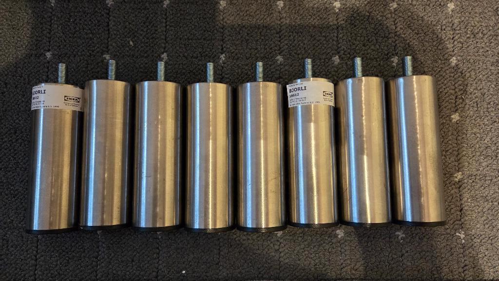 BJORLI pootjes 10 cm van Ikea, Gebruikt, Wit, Tweepersoons, Ophalen of Verzenden