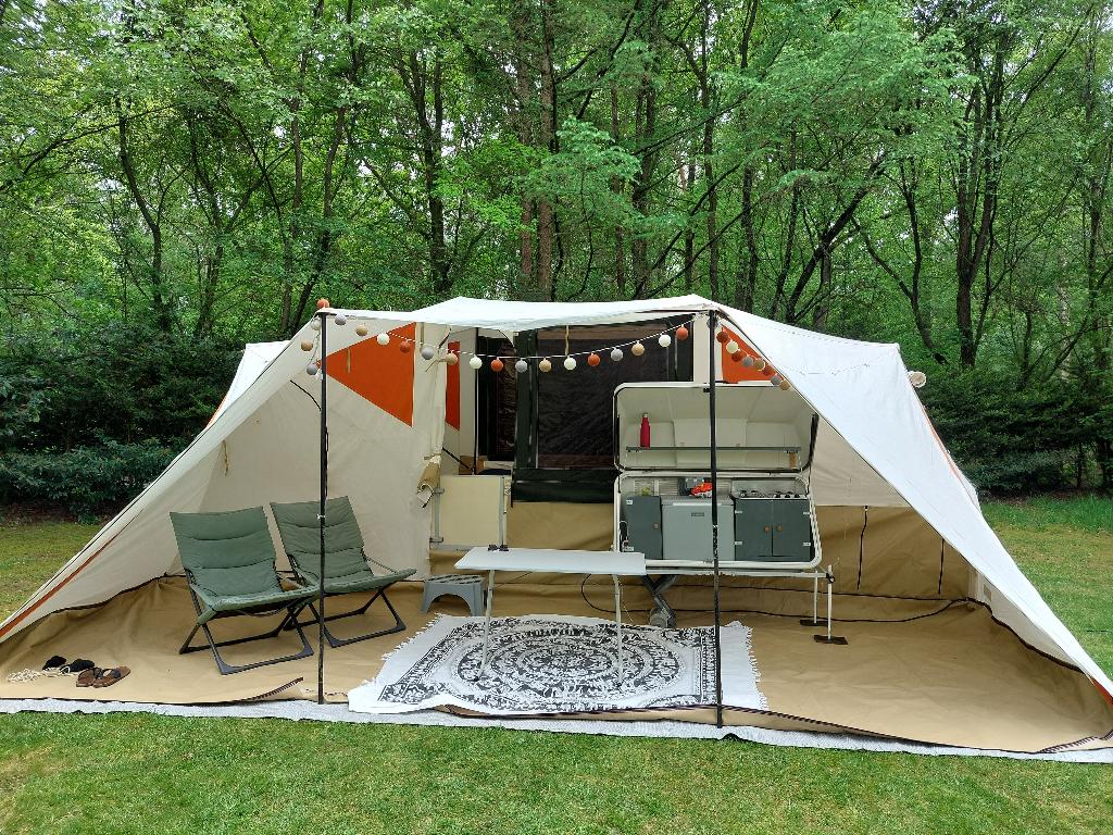 Holtkamper flyer (tent uit 2022), Caravans en Kamperen, Vouwwagens, Ophalen, Beige, Aanwezig, Holtkamper