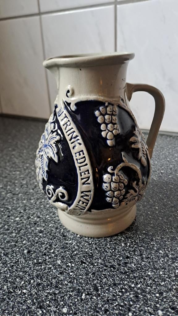 Vintage Duitse keramische kruik - wijnkan, Antiek en Kunst, Antiek | Vazen, Ophalen of Verzenden