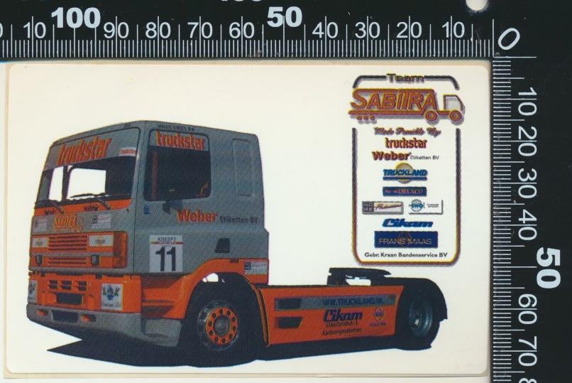 Sticker: Team Sabitra - Truckstar, Verzamelen, Ophalen of Verzenden, Zo goed als nieuw, Bedrijf of Vereniging
