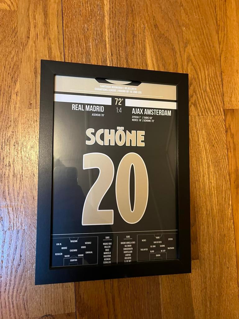Ajax poster voetbal westrijd Ajax-Real Mardrid, Verzamelen, Sportartikelen en Voetbal, Ophalen, Zo goed als nieuw, Ajax, Poster, Plaatje of Sticker