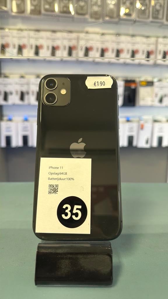 iPhone 11 64GB Zwart (35), Apple, Zwart, Apple, 64 GB