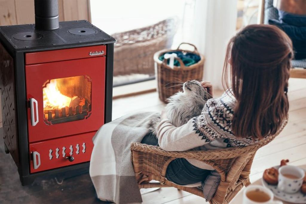 S101 Sabah Luxe Haardkachel- Gietijzer – Houtkachel- Houthaa, Huis en Inrichting, Kachels, Ophalen, Vrijstaand, Hout, Nieuw