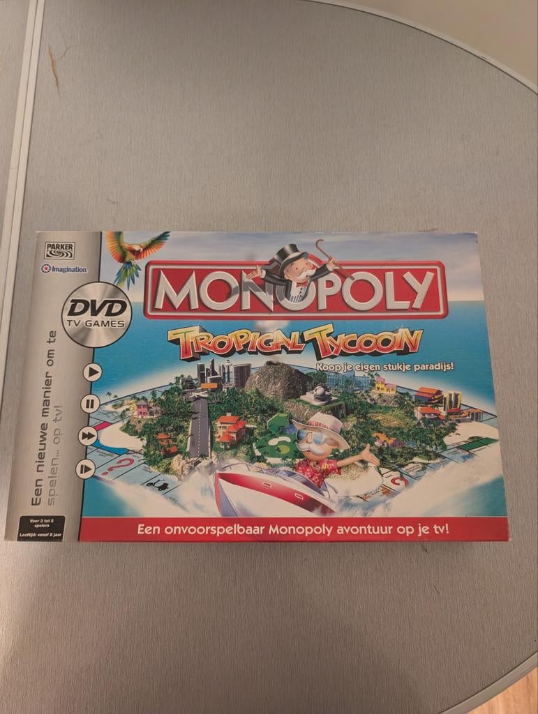 Monopoly Tropical Tycoon DVD TV Games, Hobby en Vrije tijd, Gezelschapsspellen | Bordspellen, Parker, Vijf spelers of meer, Ophalen of Verzenden