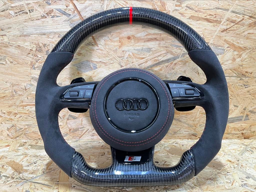 Audi S3 RS3 8V S6 RS6 S7 RS7 C7 S8 4N Stuur Alcantara Carbon, Auto-onderdelen, Besturing, Ophalen of Verzenden, Nieuw, Audi