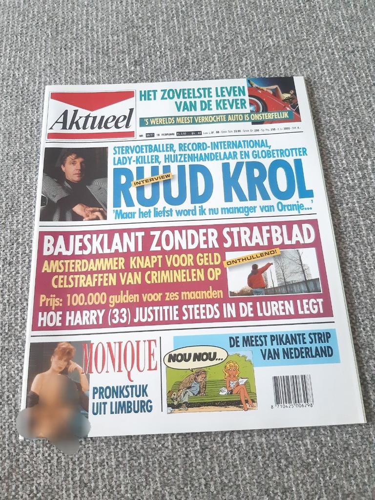07.Aktueel 1989. Ruud Krol. Marc Hazewinkel. Marco van Baste, Verzenden, 1980 tot heden