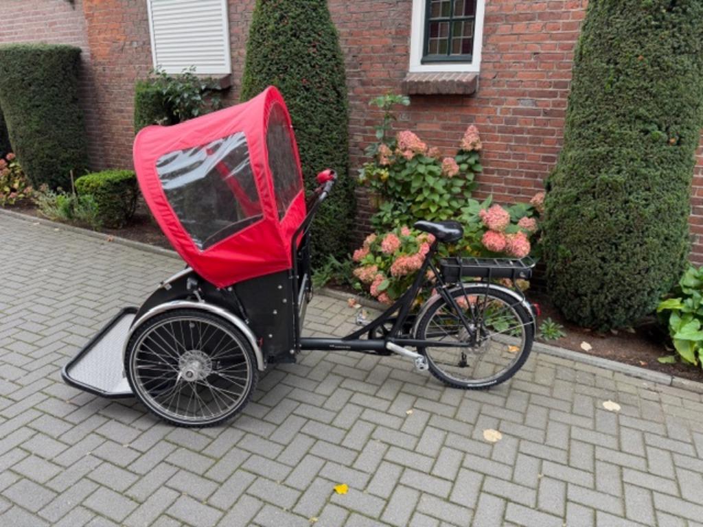 Christiania Bikes Model T Elektrische Riksja Bakfiets, Ophalen of Verzenden, Zo goed als nieuw, 2 kinderen, Overige merken