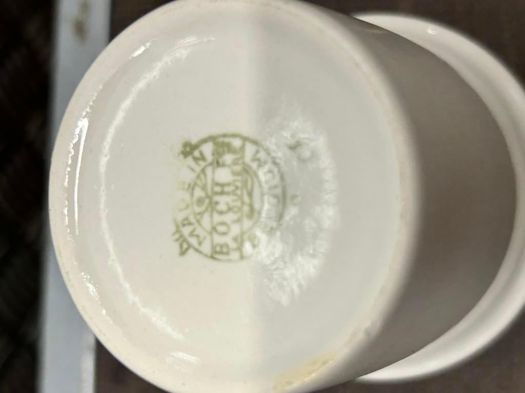 Boerenbont melkbeker met zeldzaam oude stempel, Ophalen of Verzenden