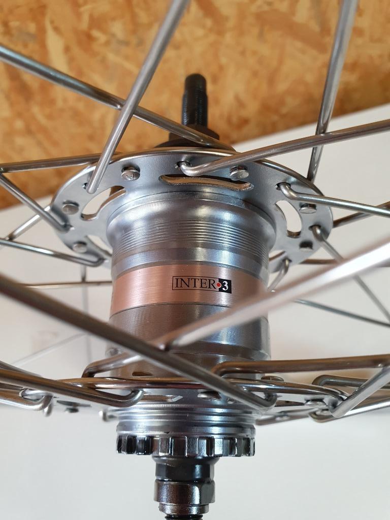 Achterwiel met Shimano Nexus 3-versnellingsnaaf (SG-3R40), Fietsen en Brommers, Fietsonderdelen, Wiel, Shimano Nexus, Ophalen of Verzenden