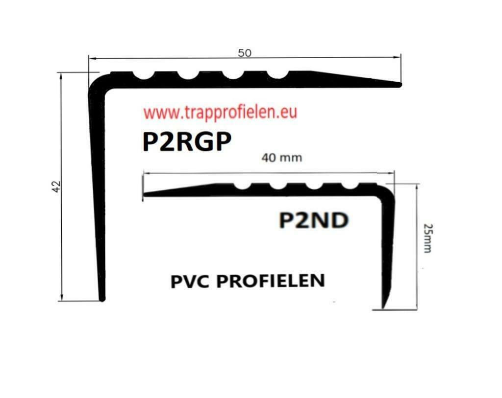 PVC trapneus-zelfklevend antislip trapprofiel 41x25 en 50x42, Ophalen, Nieuw, Trap