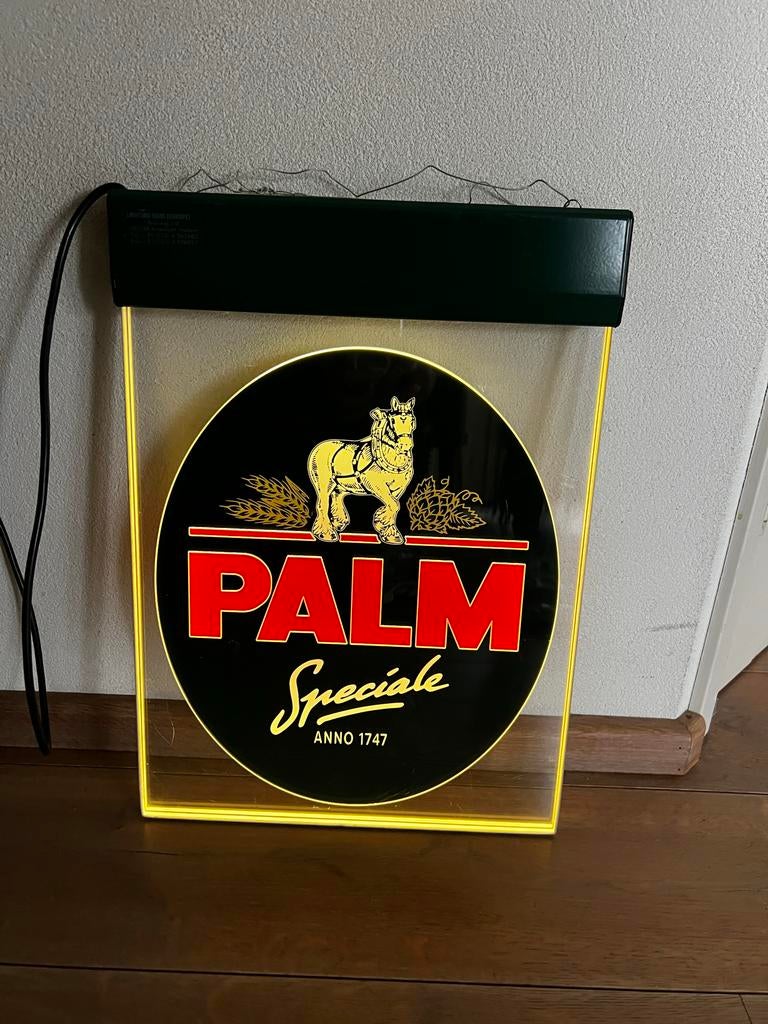 Palm Bier Lichtreclame - Dubbelzijdig, Ophalen, Zo goed als nieuw, Lichtbak of (neon) lamp