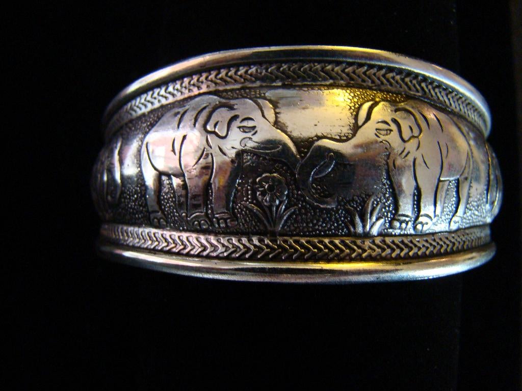 Armband Tibet zilver handgemaakt 'olifant' ongedragen -NIEUW, Ophalen of Verzenden, Nieuw, Zilver, Zilver