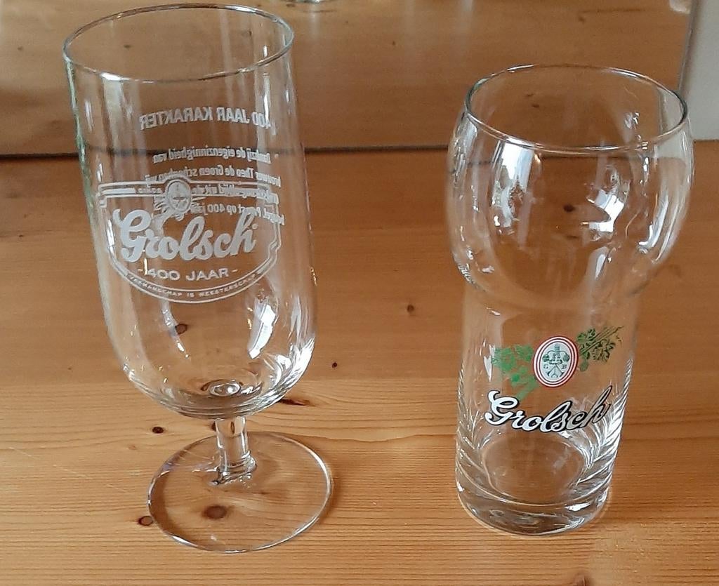 2x Grolsch bierglas - original en 400 jaar, Ophalen of Verzenden, Nieuw, Bierglas