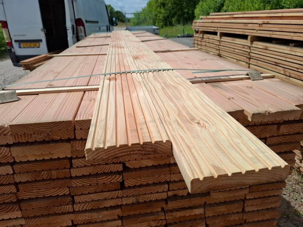 Partij 50 stuks douglas vlonderplanken 4 m bezorgen mogelijk, Tuin en Terras, Terrasdelen en Vlonders, Ophalen, Nieuw, A, Hout