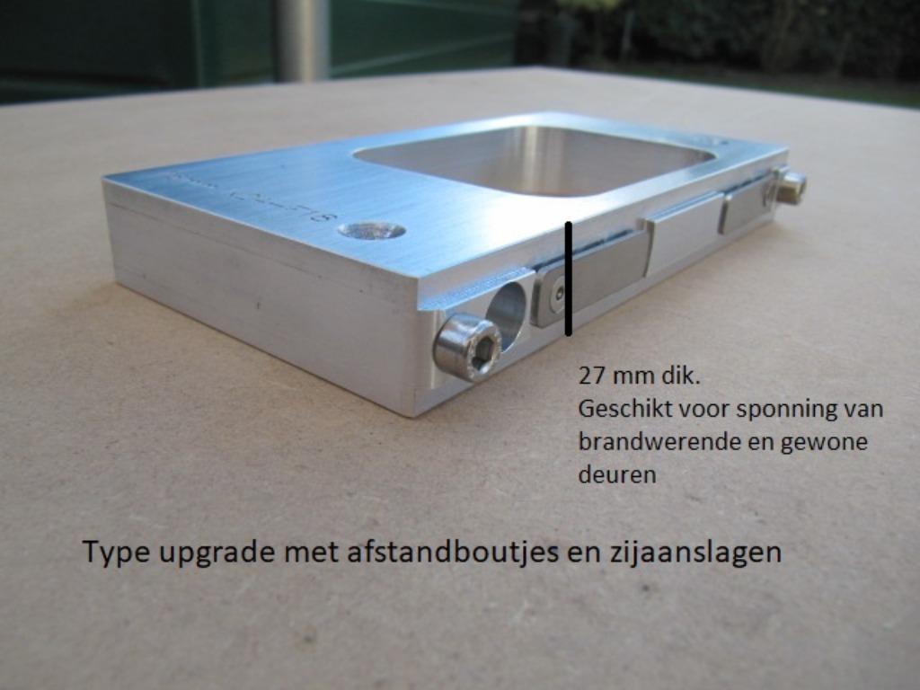 Set alu freesmal scharnieren 4x 89x89+rail brandwerende deur, Verzenden, Nieuw