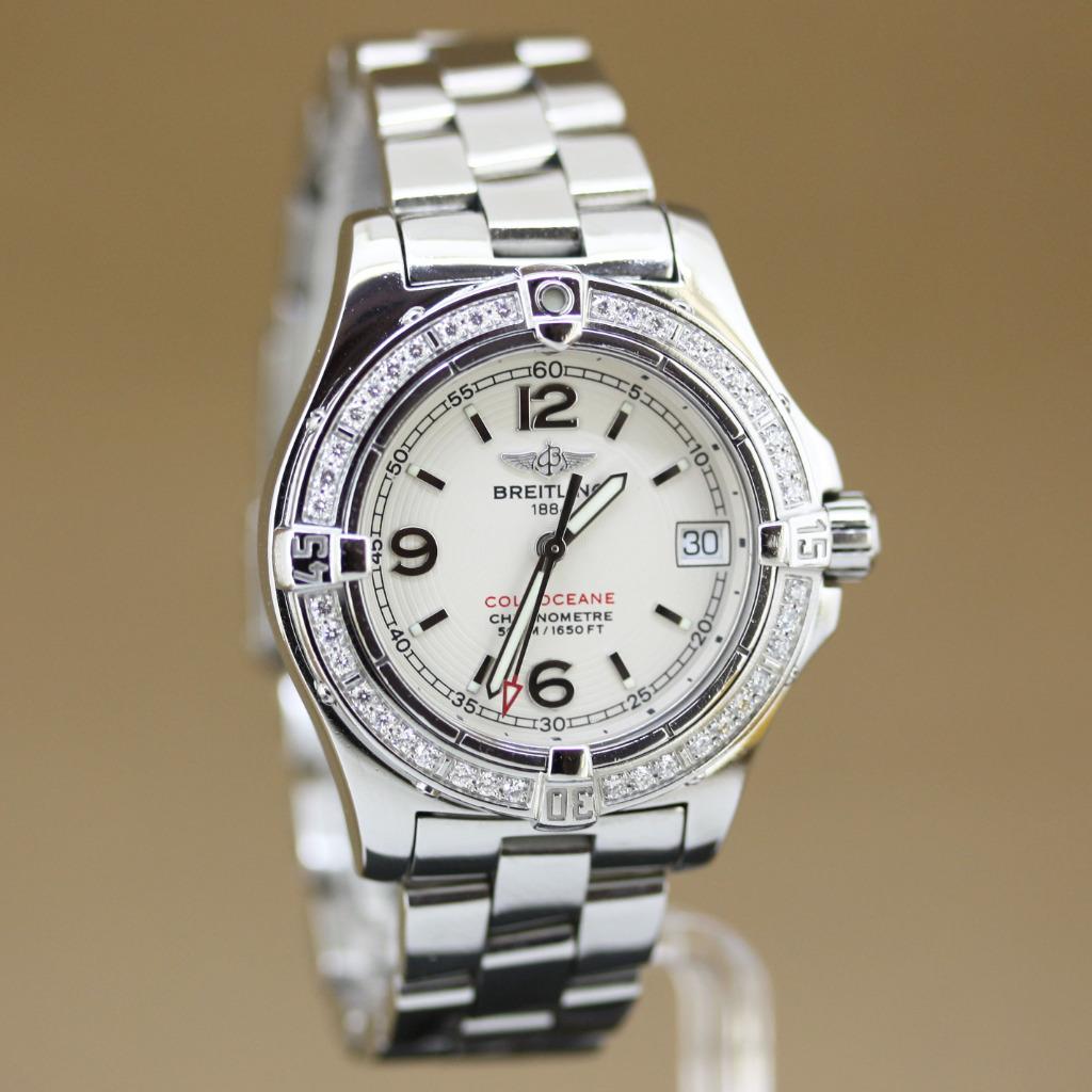 Breitling Colt Oceane Diamant A77380 Factory, Overige merken, Staal, Gebruikt, Staal