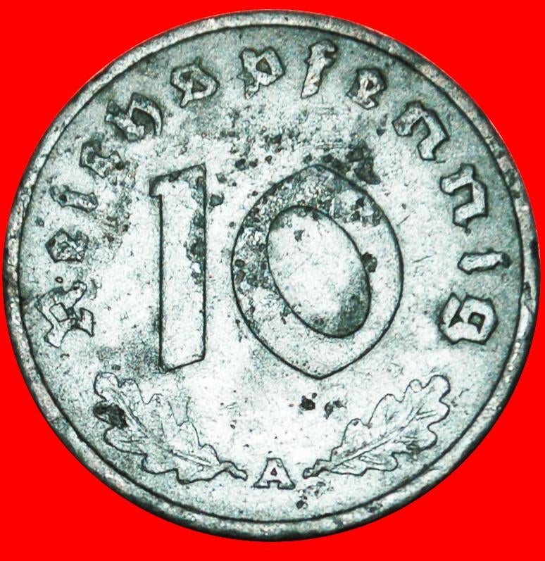 Ⰺ SWASTIKA: GERMANY 10 REICHSPFENNIGS 1942A PRUSSIA!, Postzegels en Munten, Ophalen of Verzenden, Duitsland, Losse munt