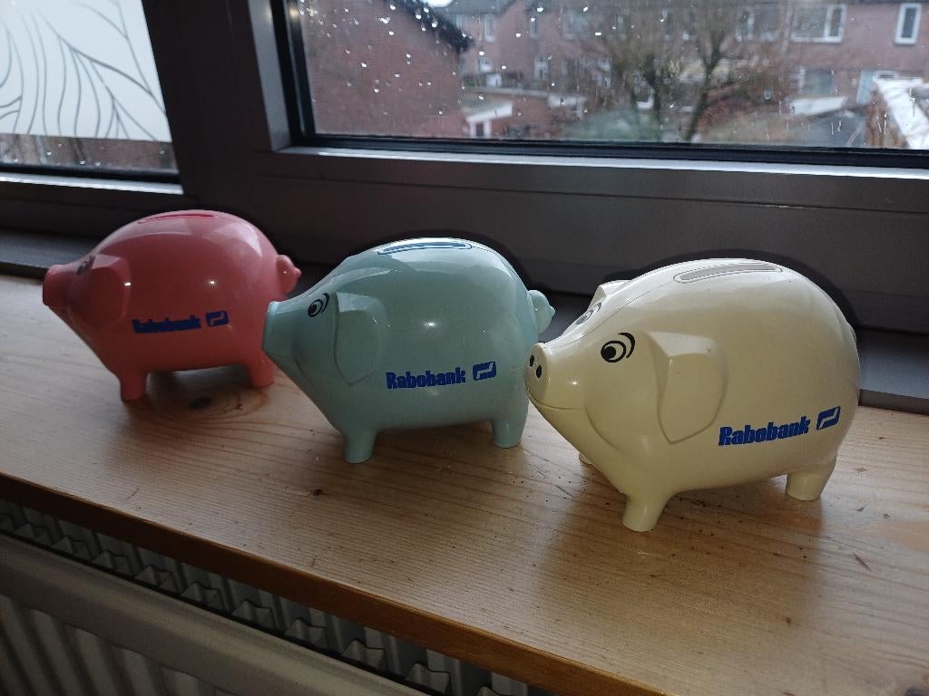 spaarpotten (varkentjes - Rabobank), Ophalen of Verzenden, Nieuw, Kunststof, Dier