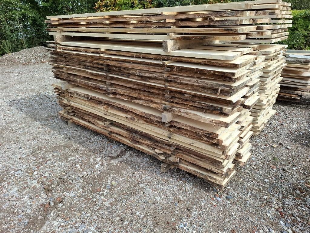 Planken, boomstamplanken, Doe-het-zelf en Verbouw, Hout en Planken, 25 tot 50 mm, Nieuw, Ophalen of Verzenden, Plank
