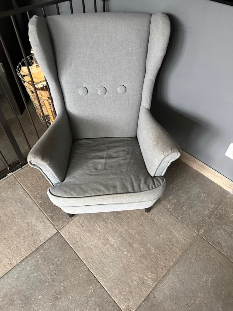 IKEA Strandmon kinderfauteuil - nette staat!, Huis en Inrichting, Fauteuils, Ophalen, Minder dan 50 cm, Gebruikt, Minder dan 75 cm