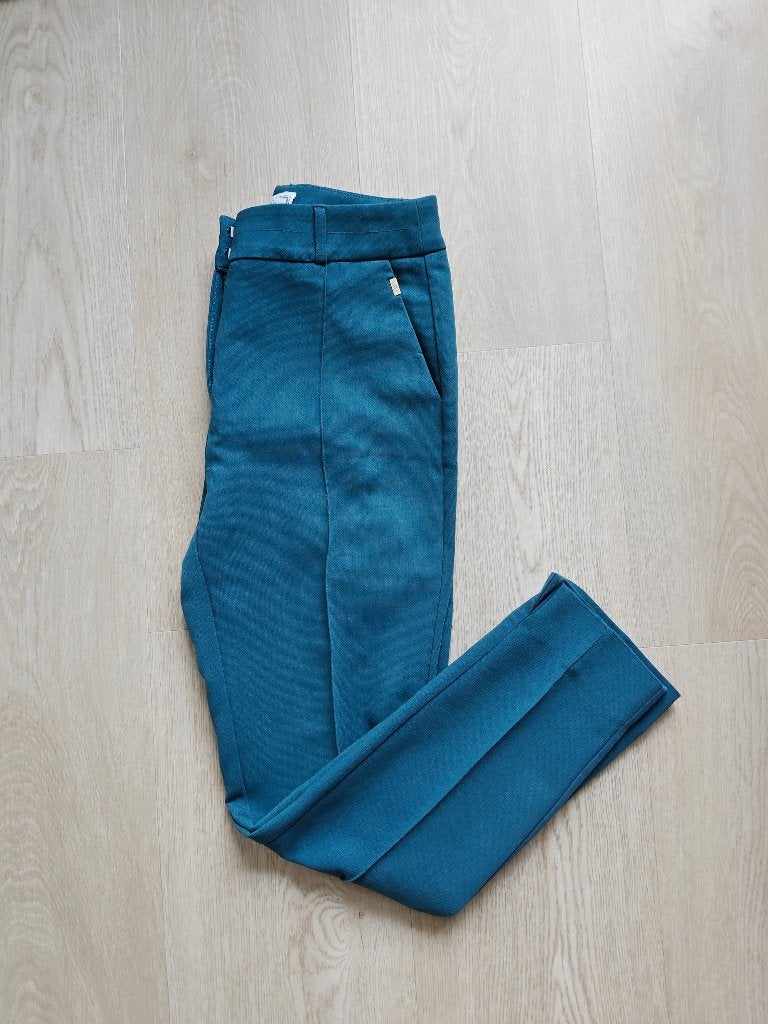 Pantalon | Aaiko | Petrol, Kleding | Dames, Aaiko, Overige kleuren, Ophalen of Verzenden, Driekwart