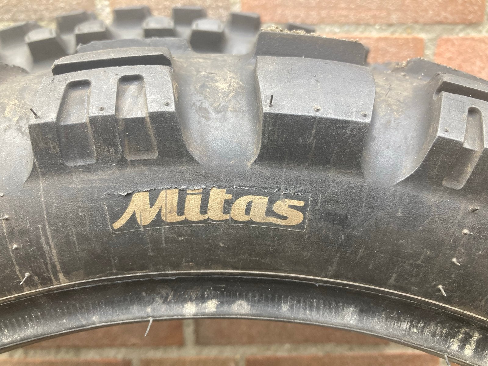 Mitas Enduro Trail XT+ Dakar bandenset (voor en achter), Motoren, Ophalen, Gebruikt