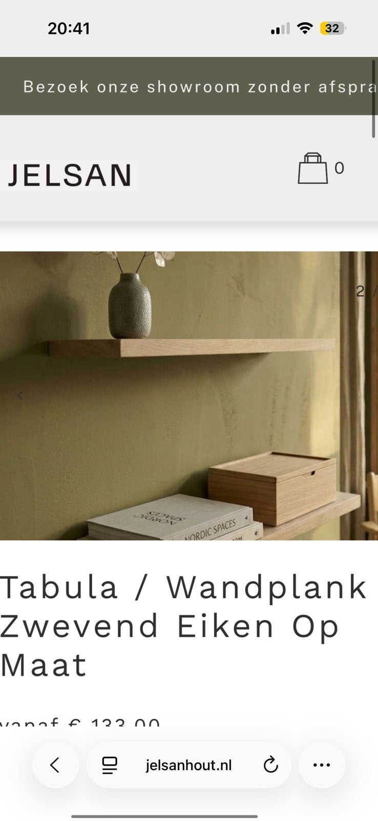 Nieuw Massief eiken houten wandplank zwevend 180, Huis en Inrichting, Ophalen, Nieuw