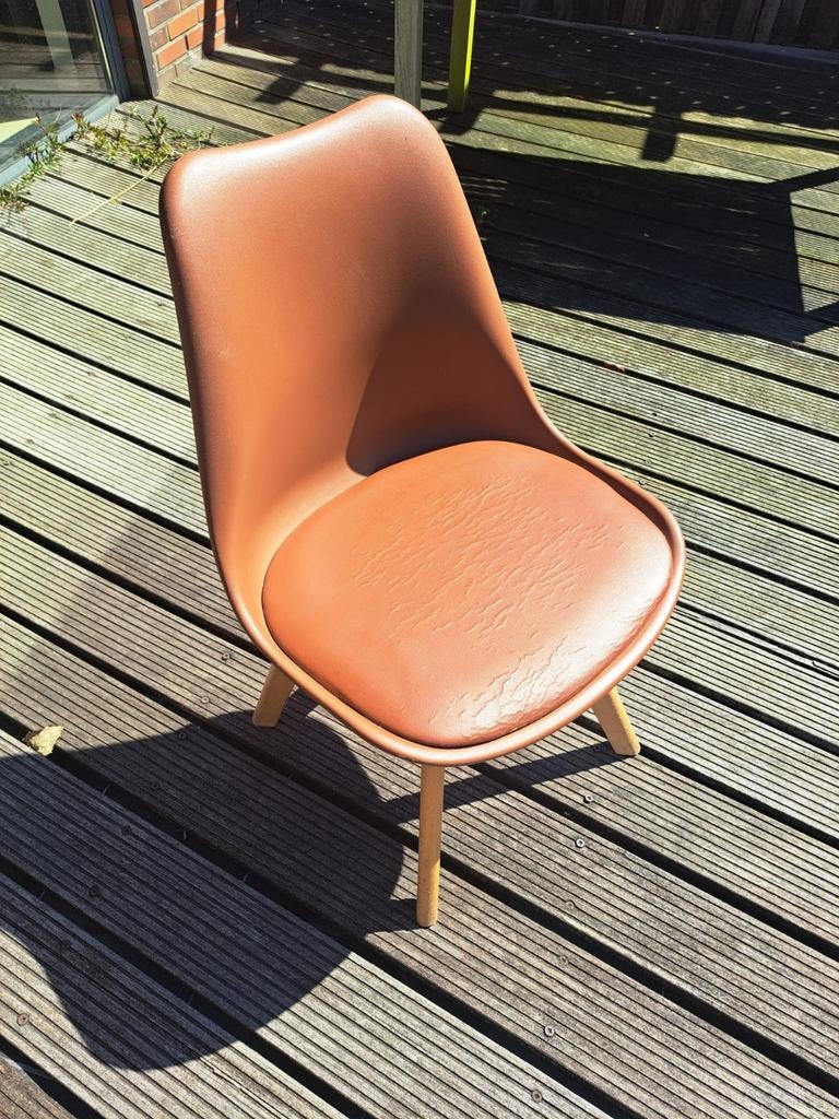 4 eetkamerstoelen in gebruikte conditie, Huis en Inrichting, Gebruikt, Bruin, Vier, Ophalen
