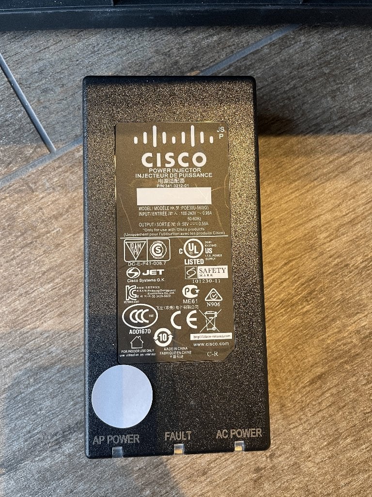 CISCO POE30U-560(G) Power Injector PHI153805RF, Computers en Software, Netwerk switches, Ophalen of Verzenden, Gebruikt