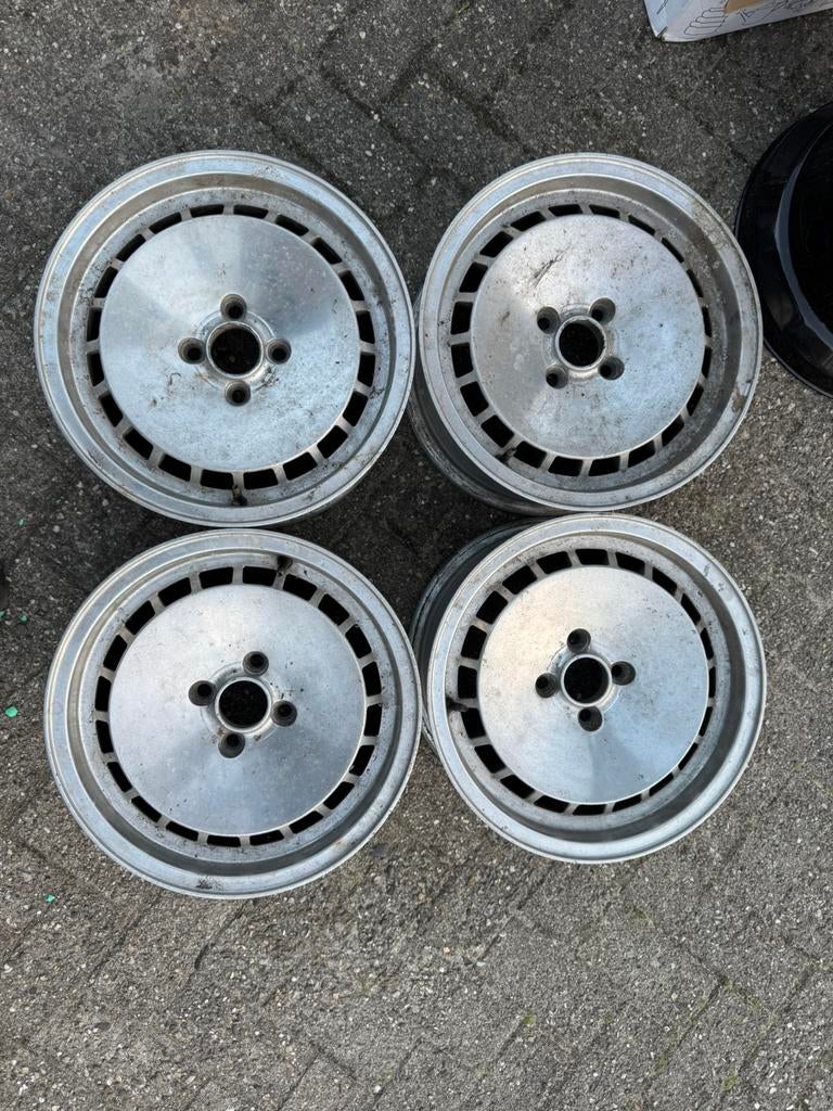 Unieke Ronal Turbo R10 Velgen| 4x100 15" ET25 OLDSKOOL 7J, Auto-onderdelen, Gebruikt, 15 inch, Velg(en), Personenwagen