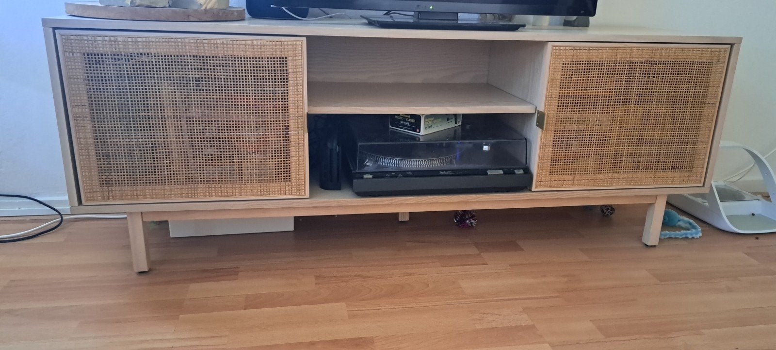 rotan tv meubel 1,20 m, Ophalen, 100 tot 150 cm, Zo goed als nieuw, Minder dan 100 cm