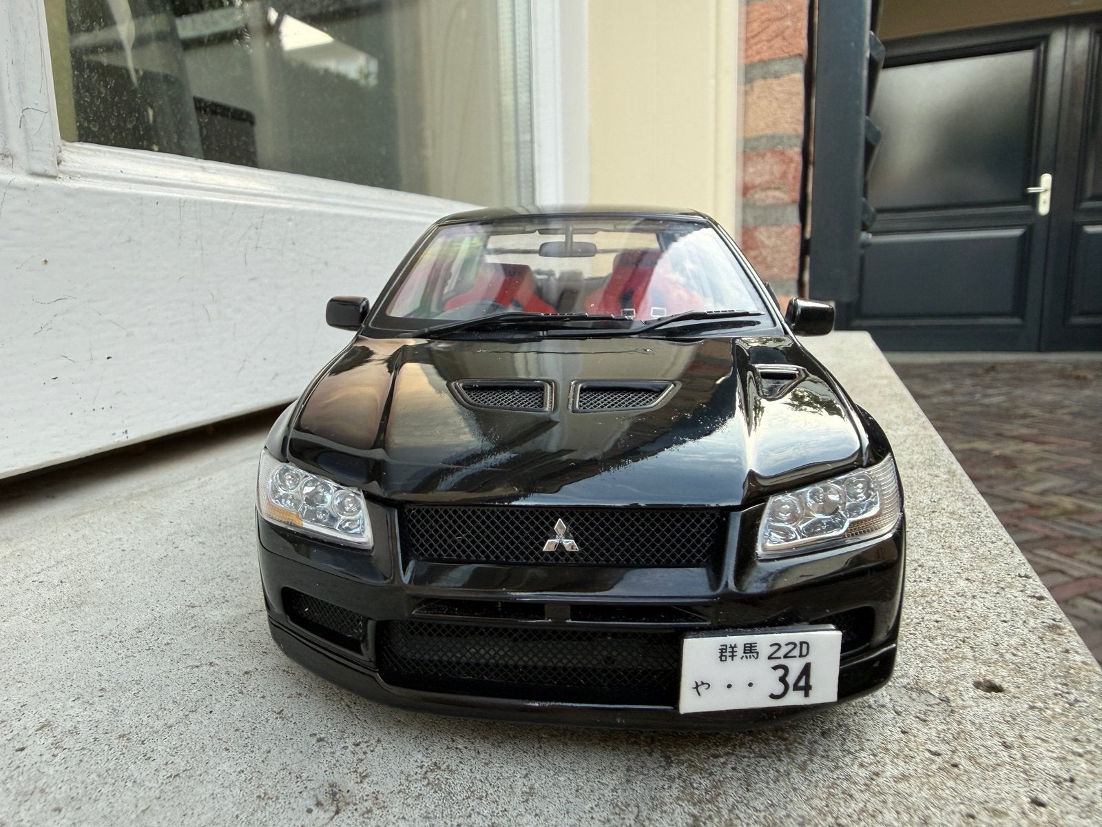 1:18 Mitsubishi Lancer Evo 7 Japanese Tuning 2004 Autoart, Hobby en Vrije tijd, Modelauto's | 1:18, Gebruikt, Auto, Autoart, Ophalen of Verzenden