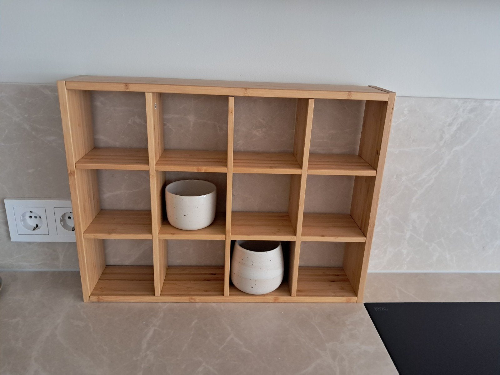 Bamboe 12-vaks opbergrek 49.5x37.5cm - Nieuwstaat, Ophalen, Zo goed als nieuw, Minder dan 150 cm, Minder dan 100 cm