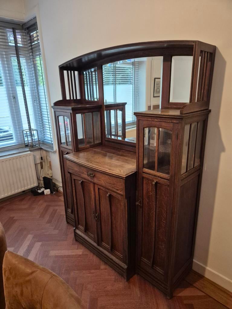 Gereseverrd! Antiek Art Nouveau Dressoir  Eikenhout, Antiek en Kunst, Antiek | Meubels | Kasten, Ophalen