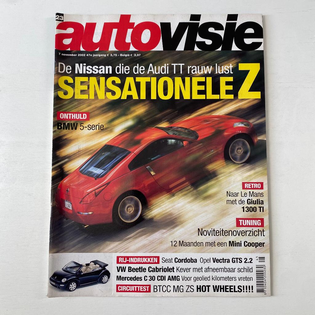 Autovisie nr. 23 - 7 november 2002 - Sensationele Z, Ophalen of Verzenden, Gelezen, Algemeen