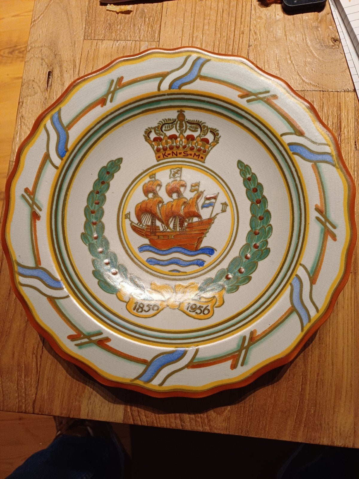 KNSM Jubileumbord 1856-1956 - Koninklijke Plateelbakkerij, Ophalen of Verzenden