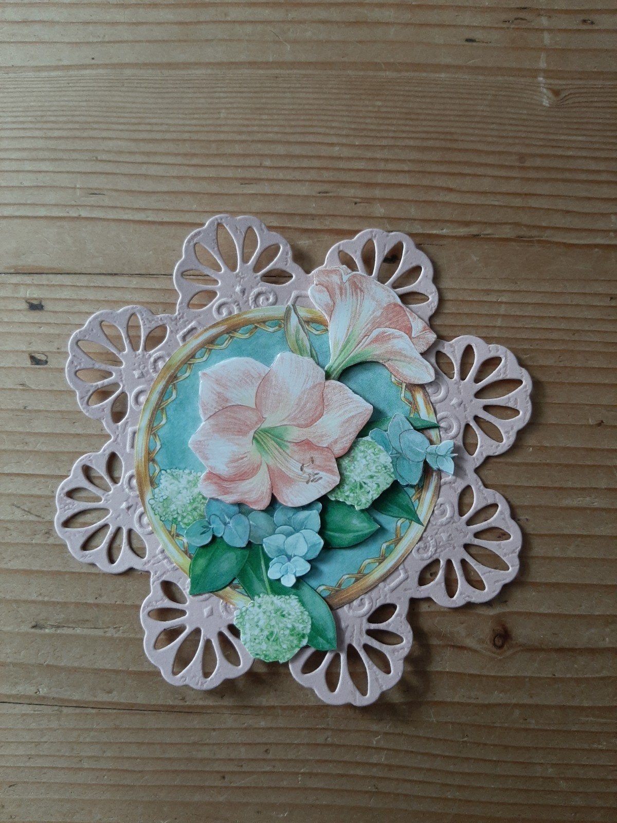 stans kaart opleg met 3d plaatje bloemen, Ophalen of Verzenden, Nieuw, Overige thema's
