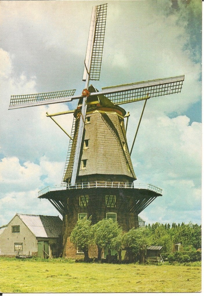 Ansichtkaart Achtkante Korenmolen Arkel (Z-H), Verzamelen, Ophalen of Verzenden, 1960 tot 1980, Ongelopen, Zuid-Holland