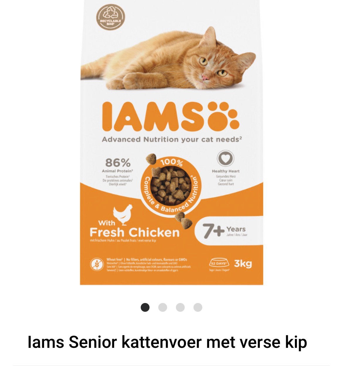 Iams kattenvoer, senior kip, 2 zakken a 3 kg, Ophalen, Kat