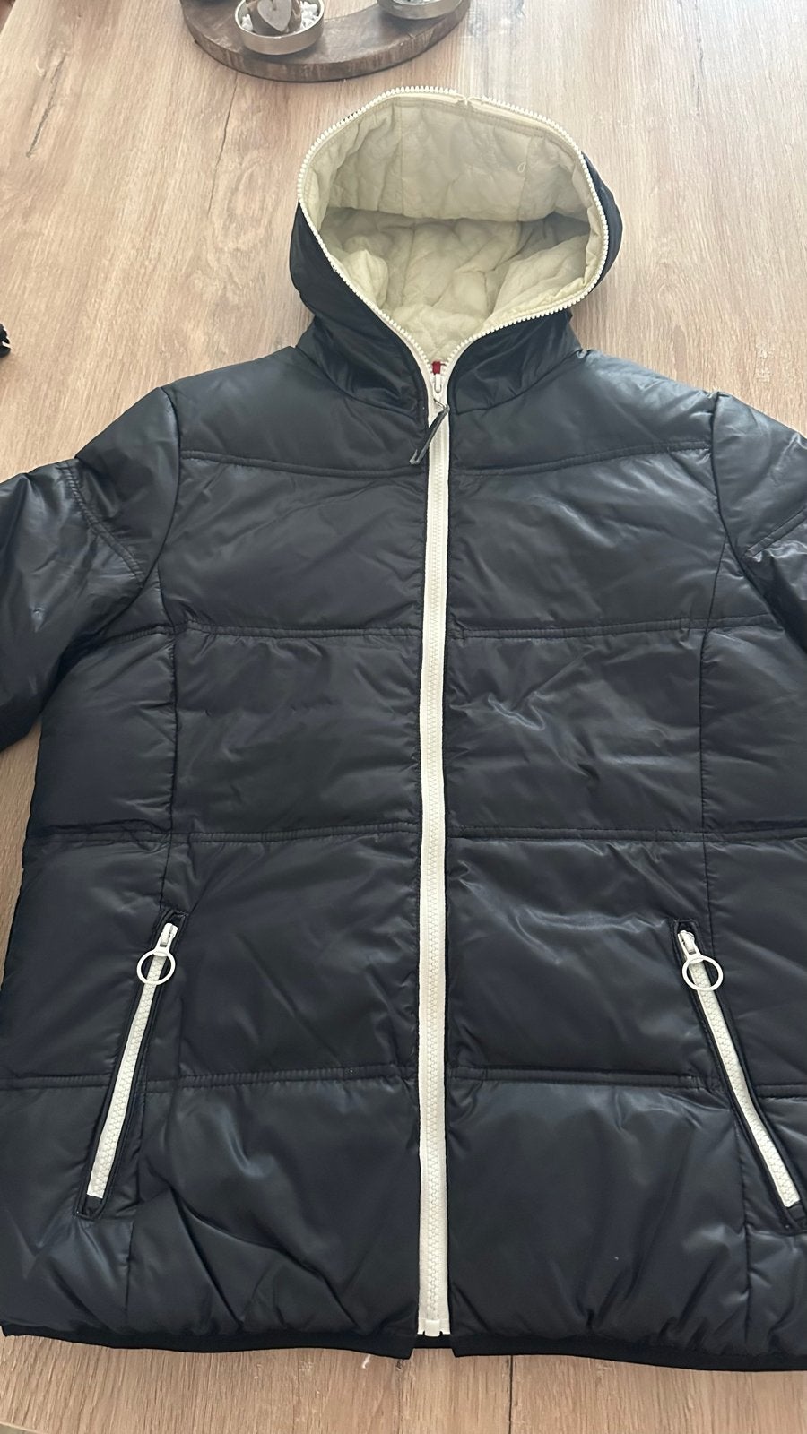 Just Red by Redskins donsjas, maat L, Ophalen of Verzenden, Gedragen, Maat 38/40 (M), Zwart