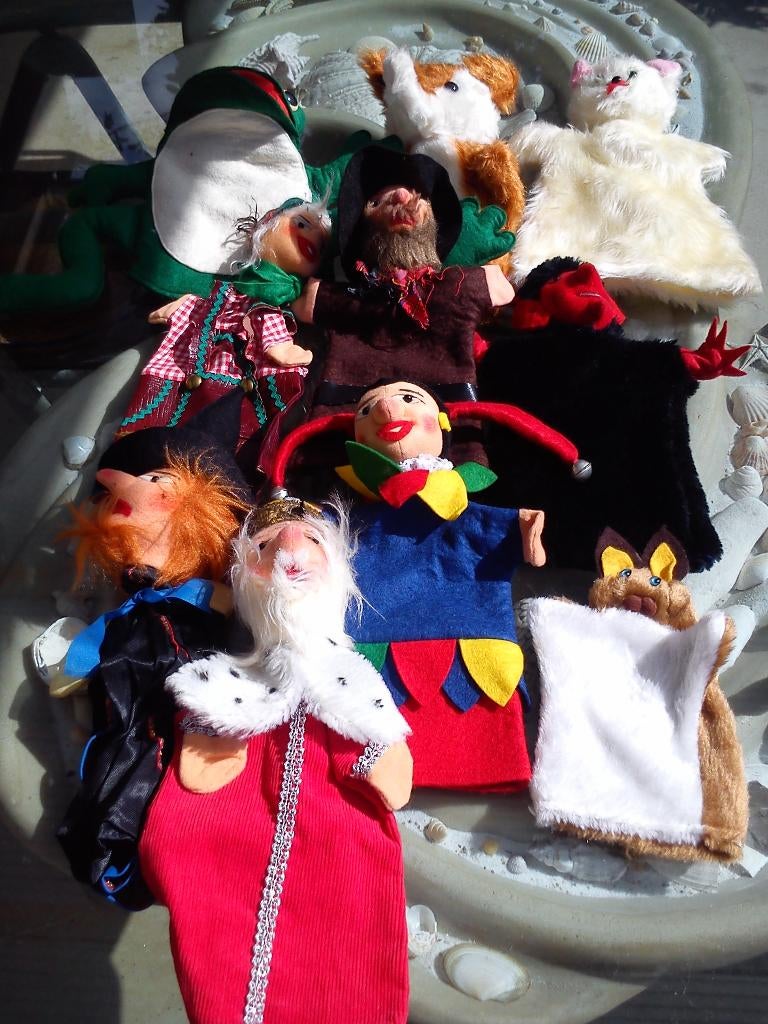 Lot van 10 stuk handpoppen van jaren 50 s, Verzamelen, Poppen, Ophalen of Verzenden, Gebruikt, Pop